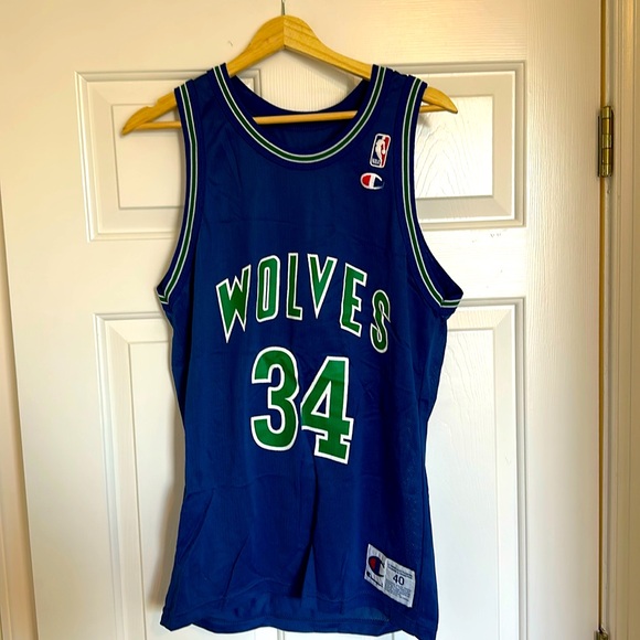 Vintage Minnesota Timberwolves jersey, made by Champion - Picture 1 of 2